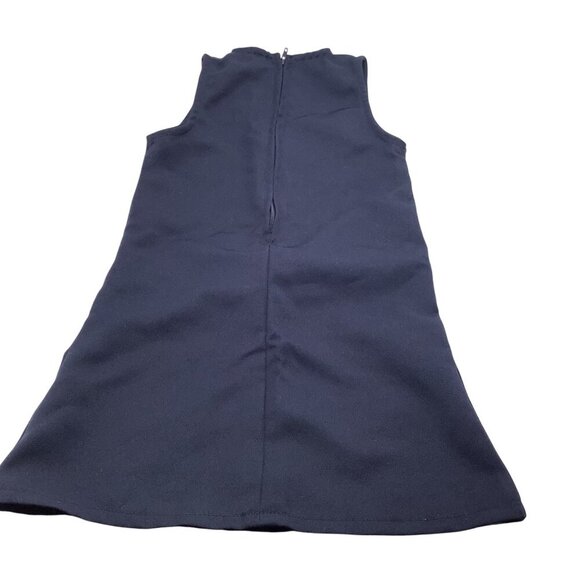 Beverly Hills Polo Club Girls Navy Uniform Dress W/ Belted Waist & Pockets Sz 4 - Picture 2 of 6
